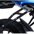 R&G Racing,Exhaust Hanger (Black) with Blue Logo and LHS Footrest Blanking Plate for Suzuki GSX-R125 / GSX-S125 ' 17-'21 R&G Racing,Exhaust Hanger (Black) with Blue Logo and LHS Footrest Blanking Plate for Suzuki GSX-R125 / GSX-S125 ' 17-'21